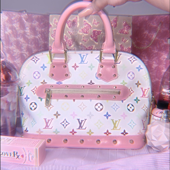 SOLD! PAINTED 🌸 Multicolor Murakami x LV Alma PM - Picture 15 of 16